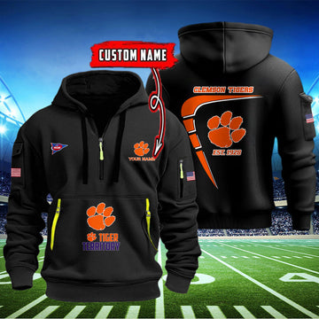 Clemson Tigers Quarter Zip Hoodie Style
