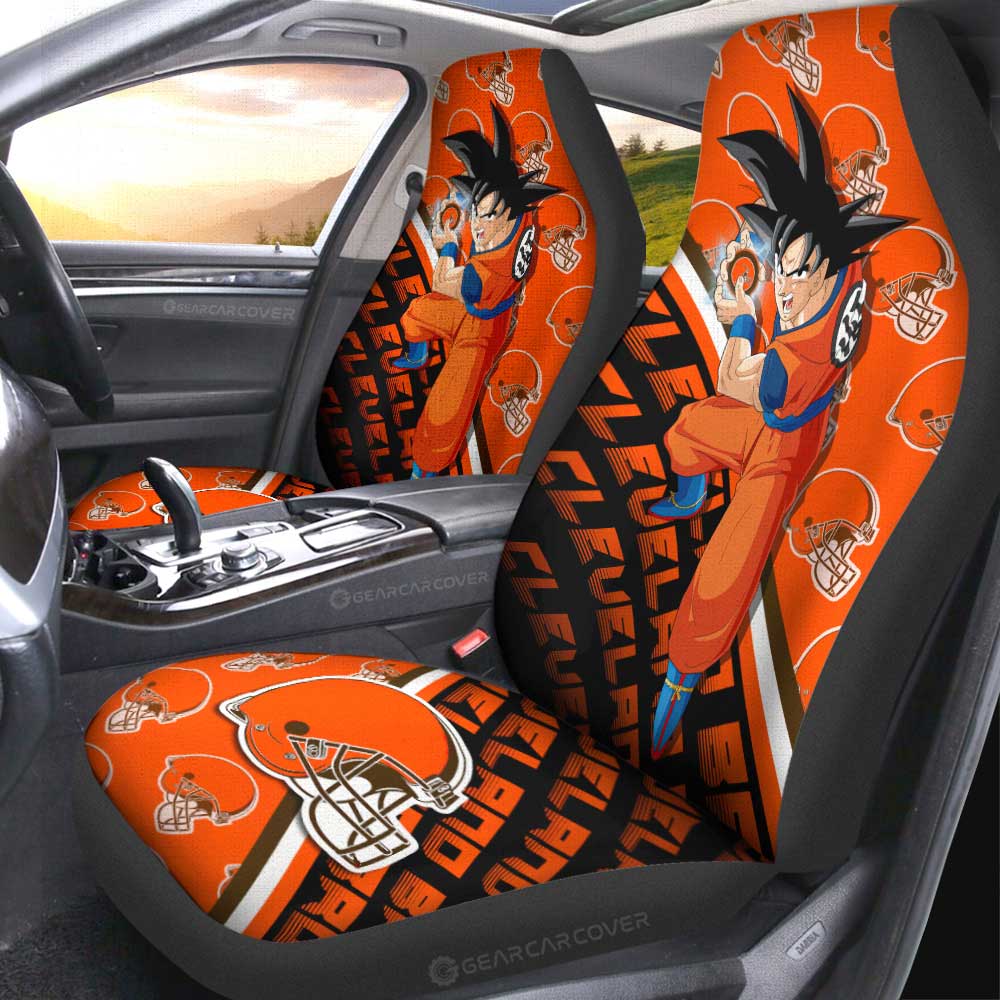 Cleveland Browns Car Seat Covers Goku Car Accessories For Fans