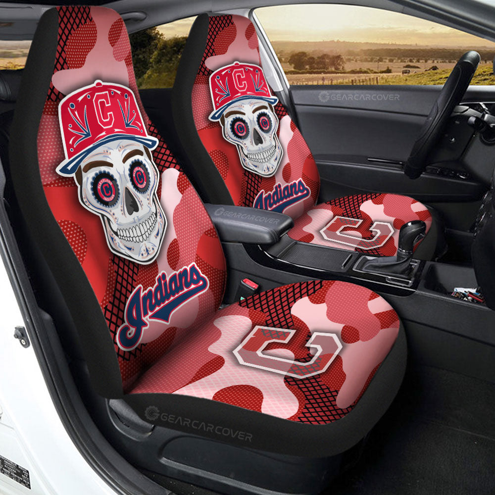 Cleveland Indians Car Seat Covers Skull Theme Collection