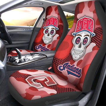 Cleveland Indians Car Seat Covers Skull Theme Collection