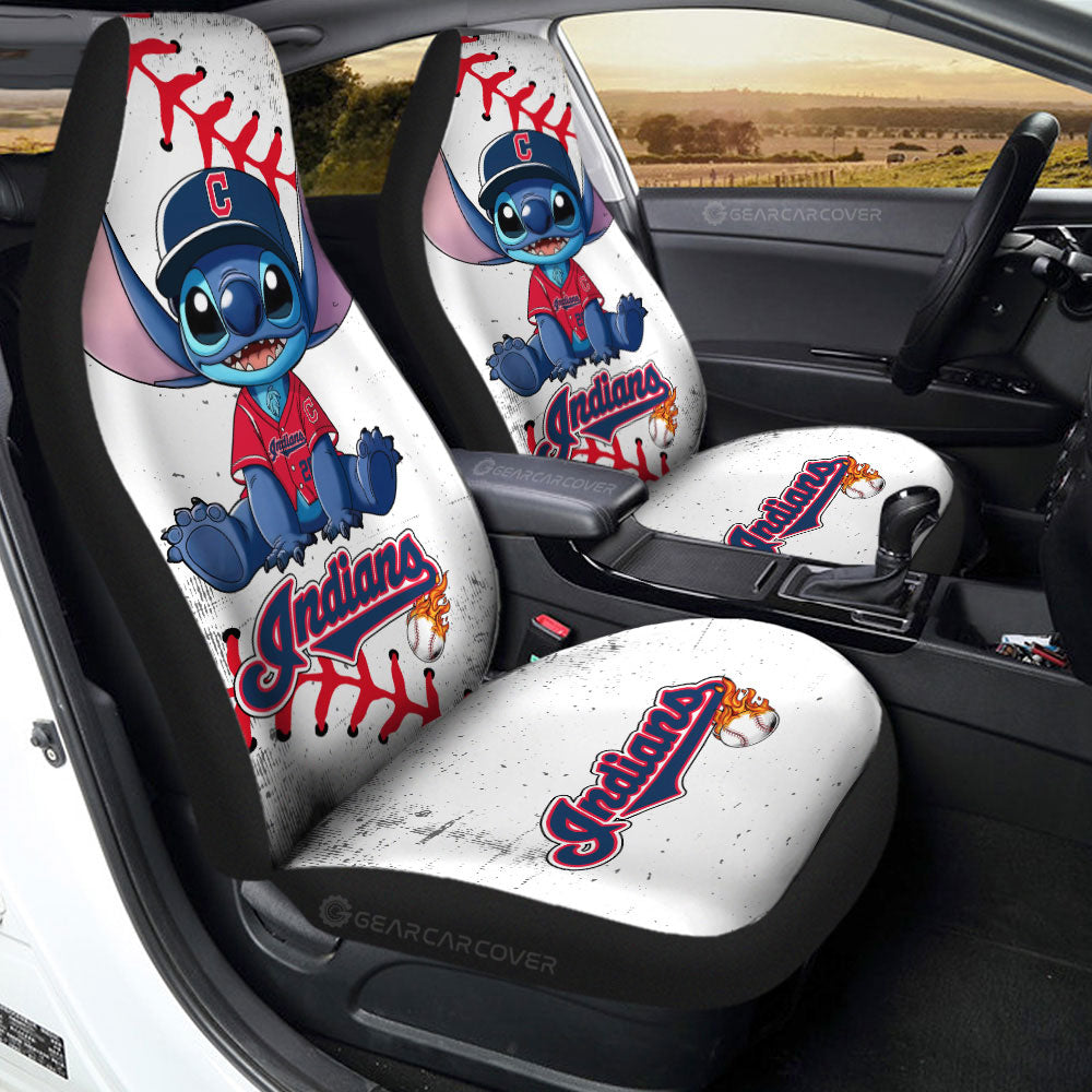 Cleveland Indians Car Seat Covers Stitch Theme Collection