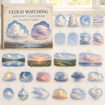 Cloud Watching Advent Calendar 2026 - 24-Day Countdown, Acrylic Charms