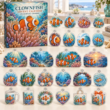Clownfish Advent Calendar 2026 - 24-Day Countdown, Acrylic Charms
