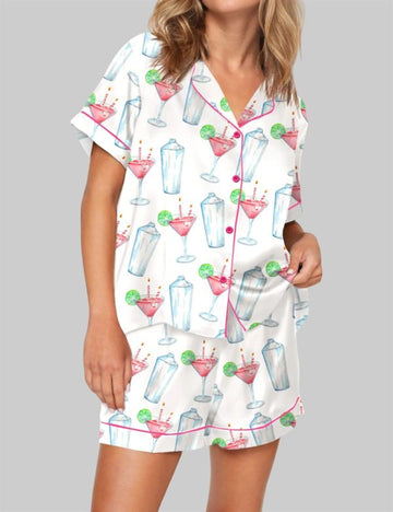 Cocktail Lovers Pajama Set For Women
