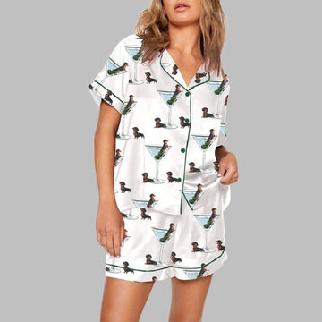 Cocktail Weenies Funny Dachshund Pajama Set