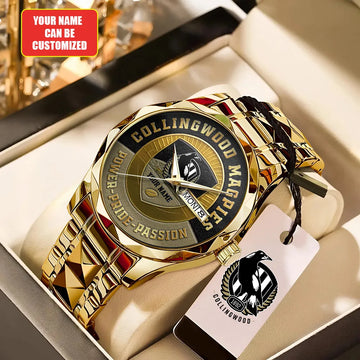 Personalized Collingwood FC Alloy Luxury Quartz Watch-PFZ10139