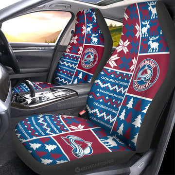 Colorado Avalanche Car Seat Covers Custom Ugly Style Car Accessories
