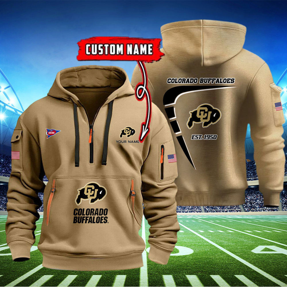 Colorado Buffaloes Quarter Zip Hoodie Style