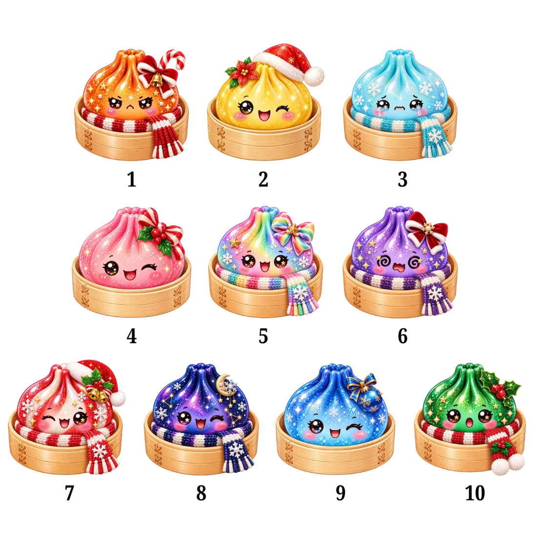 Colorful Dumpling - Personalized Acrylic Ornament - Christmas Gift For Family, Friends