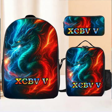 Colorful Dragon Customized Backpack - Fantasy Design - Personalized Name