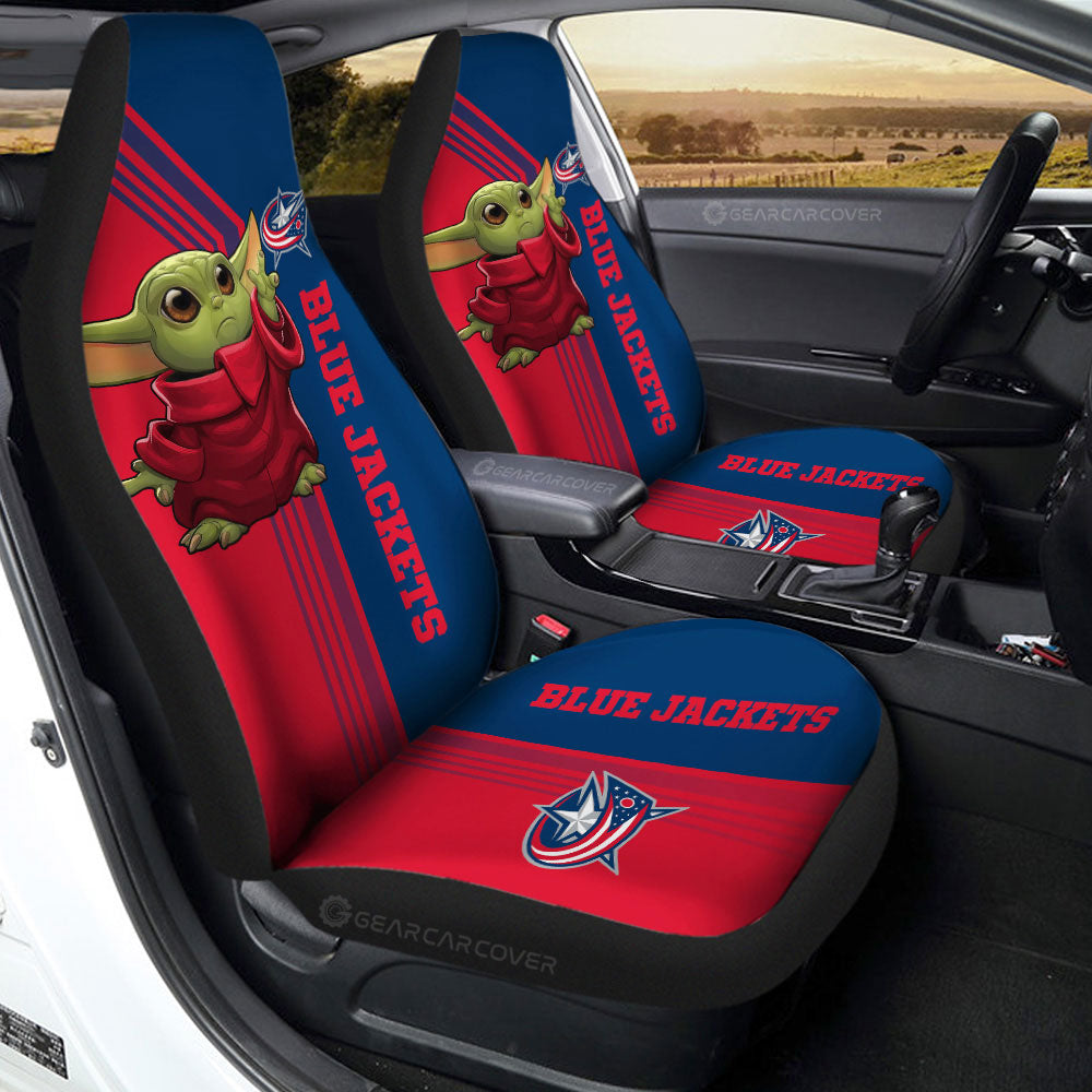 Columbus Blue Jackets Car Seat Covers Baby Yoda Car Accessories