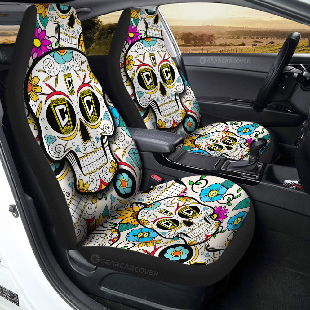 Columbus Crew Car Seat Covers Custom Sugar Skull Car Accessories