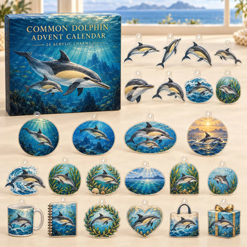 Common Dolphin Advent Calendar 2026 - 24-Day Countdown, Acrylic Charms