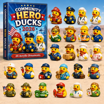 Community Hero Rubber Duck Advent Calendar 2026 - 24-Day Countdown, Acrylic Charms Every Day Bring New Suprises