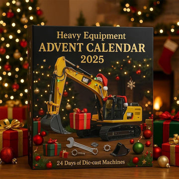 Construction Vehicles 2D Acrylic Advent Calendar 2026 24 Day Christmas Countdown With Mini Trucks And Diggers Fun Gift For Kids Families