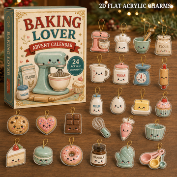 Cookie Kitchen Advent Calendar 2026 24 Day Festive Countdown Acrylic Charms Blind Box Gift For Bakers