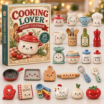 Cooking Lover Advent Calendar 2026 - 24-Day Countdown, Acrylic Charms Every Day Bring New Suprises