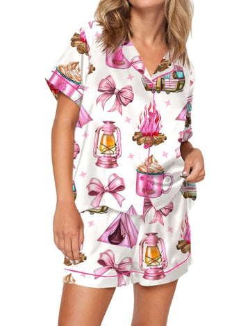Coquette Camping Pajama Set For Women