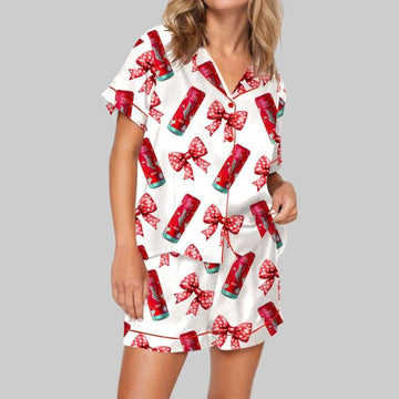 Coquette Cherry Energy Drinks Pajama Set For Women