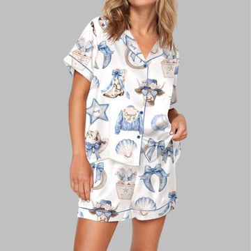 Coquette Coastal Cowgirl Pajama Set For Women
