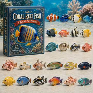 Coral Reef Fish Advent Calendar 2026 - 24-Day Countdown, Acrylic Charms Every Day Bring New Suprises