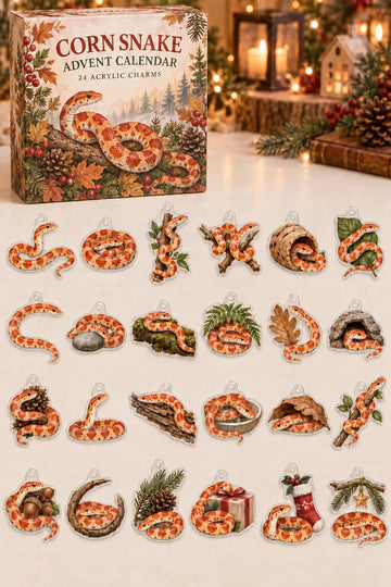 Corn Snake Advent Calendar 2026 - 24-Day Countdown, Acrylic Charms