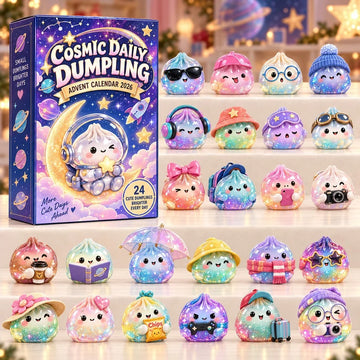 Cosmic Daily Dumpling Advent Calendar 2026 - 24-Day Countdown, Acrylic Charms