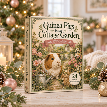 Cottage Guinea Pig Advent Calendar 2026 24 Day Festive Countdown Acrylic Charms Blind Box Gift For Guinea Pig Lovers