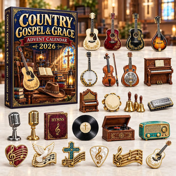 Country Gospel And Grace Advent Calendar 2026 - 24-Day Countdown, Acrylic Charms