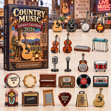 Country Music Jukebox Advent Calendar 2026 - 24-Day Countdown, Acrylic Charms