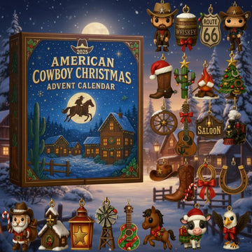 Cowboy Christmas Advent Calendar 2026 24 Days Of Wild West Ornaments Holiday Countdown Gift For Western Lovers Country Fans