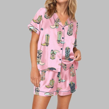 Cowgirl Boots Concert Pajama Set For Women