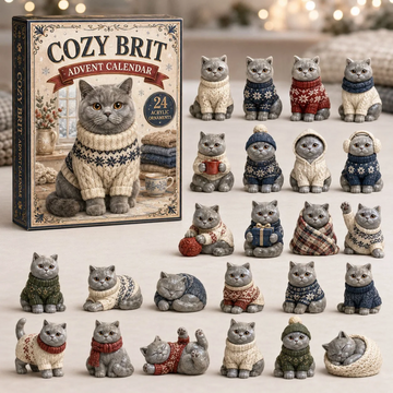 Cozy Brit Advent Calendar 2026 - 24-Day Countdown, Acrylic Charms Every Day Bring New Suprises