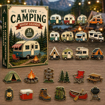 Cozy Camp Advent Calendar 2026 - 24-Day Countdown, Acrylic Charms Every Day Bring New Suprises