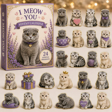 Cozy Cats Advent Calendar 2026 - 24-Day Countdown, Acrylic Charms Every Day Bring New Suprises