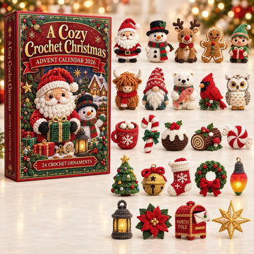 Cozy Crochet Christmas advent calendar 2026 - 24-Day Countdown, Acrylic Charms
