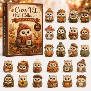 Cozy Fall Owl Advent Calendar 2026 - 24-Day Countdown, Acrylic Charms Every Day Bring New Suprises