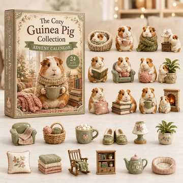 Cozy Guinea Pig Advent Calendar 2026 - 24-Day Countdown, Acrylic Charms Every Day Bring New Suprises
