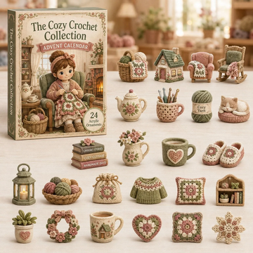 Cozy Home Crochet Advent Calendar 2026 - 24-Day Countdown, Acrylic Charms Every Day Bring New Suprises