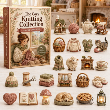 Cozy Knits Advent Calendar 2026 - 24-Day Countdown, Acrylic Charms Every Day Bring New Suprises
