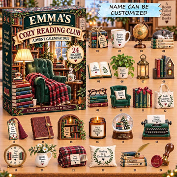 Cozy Reading Club Advent Calendar 2026 - 24-Day Countdown, Acrylic Charms