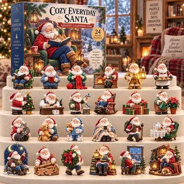 Cozy Santa Advent Calendar 2026 - 24-Day Countdown, Acrylic Charms