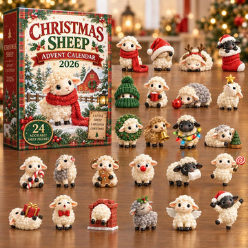 Cozy Scarf Christmas Sheep advent calendar 2026 - 24-Day Countdown, Acrylic Charms