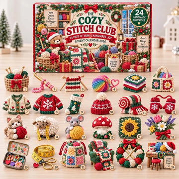 Cozy Stitch Club Advent Calendar 2026 - 24-Day Countdown, Acrylic Charms