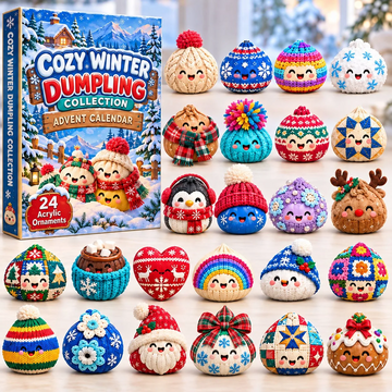 Cozy Winter Dumpling Advent Calendar 2026 - 24-Day Countdown, Acrylic Charms Every Day Bring New Suprises