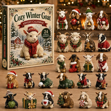 Cozy Winter Goat Advent Calendar 2026 - 24-Day Countdown, Acrylic Charms Every Day Bring New Suprises