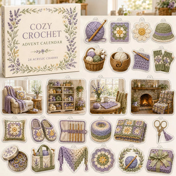 Crochet Advent Calendar 2026 - 24-Day Countdown, Acrylic Charms