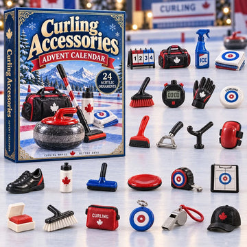 Curling Accessories Advent Calendar 2026 - 24-Day Countdown, Acrylic Charms