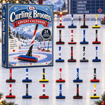 Curling Brooms Advent Calendar 2026 - 24-Day Countdown, Acrylic Charms