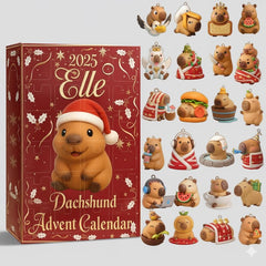 Custom 2026 Capybara Advent Calendar Cute Capybara Christmas Countdown Box Funny Animal Ornaments Set Holiday Gift For Capybara Lovers